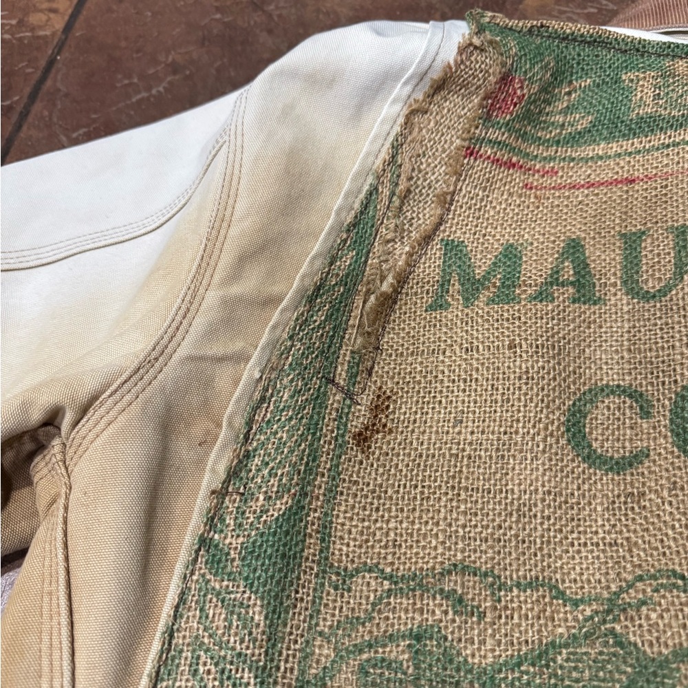 Vintage Carhartt upcycled with burlap coffee sack - Picture 7 of 11